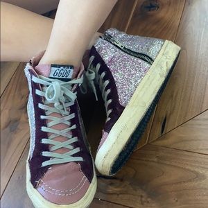 Pink sparkly Golden goose sneaker size 38